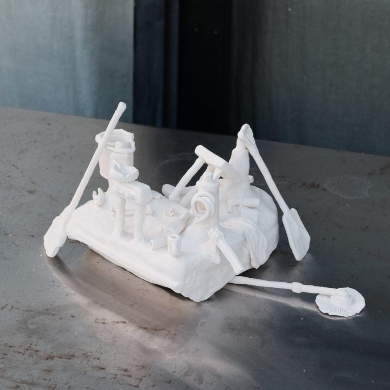 So Yo Hen — Clay Sculpture with Stereo Photograph